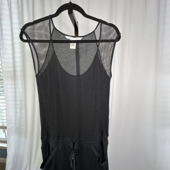 Diane Von Furstenberg Black Sleeveless Mesh Maxi Dress - Small - Picture 2 of 10